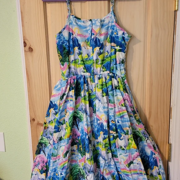 Rotrolicious vintage swing dress in mystical unicorn print - Picture 3 of 5
